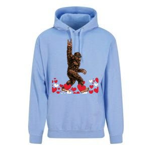 Bigfoot Valentines Day Funny Hearts Sasquatch Love Unisex Surf Hoodie