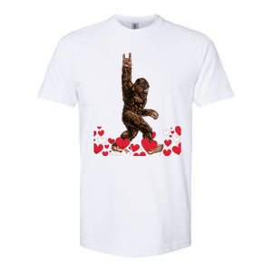 Bigfoot Valentines Day Funny Hearts Sasquatch Love Softstyle CVC T-Shirt