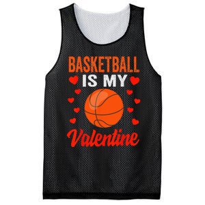 Basketball Valentines Day Basketball Is My Valentine Mesh Reversible Basketball Jersey Tank