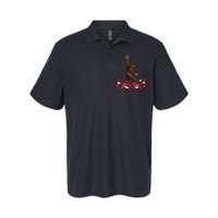 Bigfoot Valentines Day Funny Hearts Sasquatch Love Softstyle Adult Sport Polo