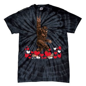 Bigfoot Valentines Day Funny Hearts Sasquatch Love Tie-Dye T-Shirt