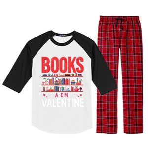 Bookworm Valentines Day Funny Gift Books Are My Valentine Day Great Gift Raglan Sleeve Pajama Set