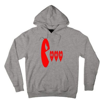 Boy Valentines Day Hearts Eating Funny Gamer Game Tall Hoodie