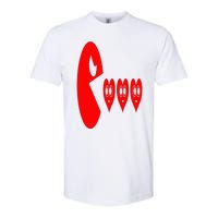 Boy Valentines Day Hearts Eating Funny Gamer Game Softstyle CVC T-Shirt