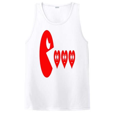 Boy Valentines Day Hearts Eating Funny Gamer Game PosiCharge Competitor Tank