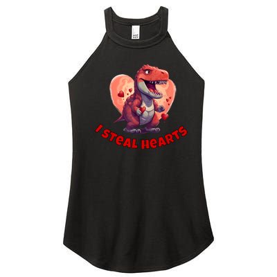 Boy Valentines Day Dino | I Steal Hearts Women’s Perfect Tri Rocker Tank