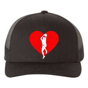 Basketball Valentine Day Gifts For Basketball Lover Boy Yupoong Adult 5-Panel Trucker Hat