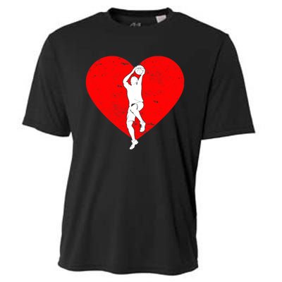 Basketball Valentine Day Gifts For Basketball Lover Boy Cooling Performance Crew T-Shirt