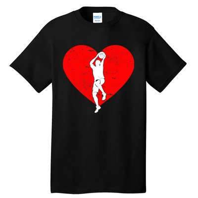 Basketball Valentine Day Gifts For Basketball Lover Boy Tall T-Shirt