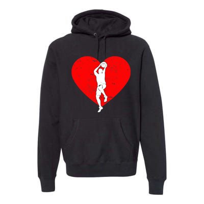 Basketball Valentine Day Gifts For Basketball Lover Boy Premium Hoodie