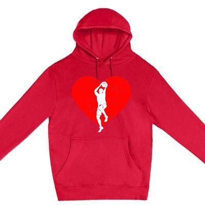 Basketball Valentine Day Gifts For Basketball Lover Boy Premium Pullover Hoodie