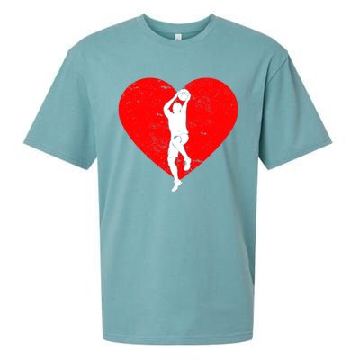 Basketball Valentine Day Gifts For Basketball Lover Boy Sueded Cloud Jersey T-Shirt