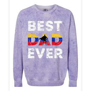 Best Venezuelan Dad Ever Venezuela Daddy FatherS Day Colorblast Crewneck Sweatshirt