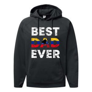 Best Venezuelan Dad Ever Venezuela Daddy FatherS Day Performance Fleece Hoodie