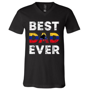 Best Venezuelan Dad Ever Venezuela Daddy FatherS Day V-Neck T-Shirt