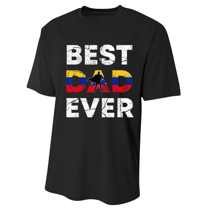 Best Venezuelan Dad Ever Venezuela Daddy FatherS Day Performance Sprint T-Shirt