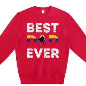 Best Venezuelan Dad Ever Venezuela Daddy FatherS Day Premium Crewneck Sweatshirt