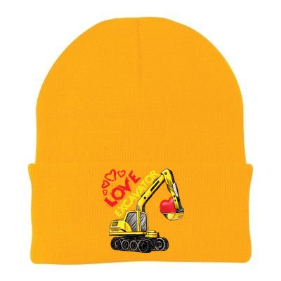 Boy Valentines Day Gift Love Construction Excavator Cool Gift Knit Cap Winter Beanie