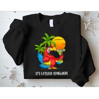 Beach Vacation Drinking Parrot ItS 5 OClock Somewhere Sweatshirt