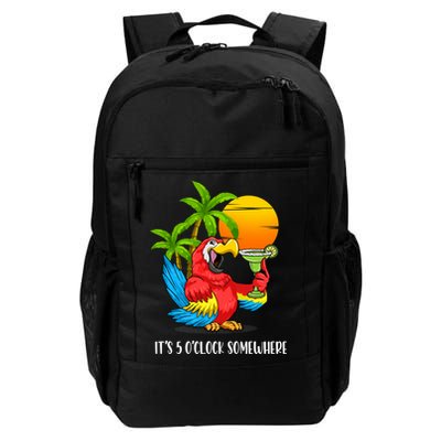 Beach Vacation Drinking Parrot ItS 5 OClock Somewhere Backpack