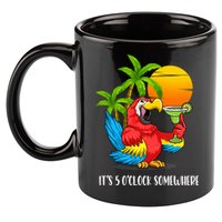 Beach Vacation Drinking Parrot ItS 5 OClock Somewhere 11oz C Handle Ceramic Mug