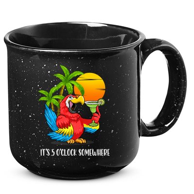 Beach Vacation Drinking Parrot ItS 5 OClock Somewhere 15oz Campfire Ceramic Mug