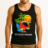 Beach Vacation Drinking Parrot ItS 5 OClock Somewhere Tank Top