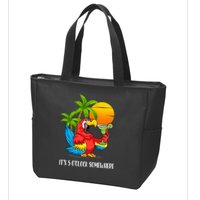 Beach Vacation Drinking Parrot ItS 5 OClock Somewhere Zip Tote Bag