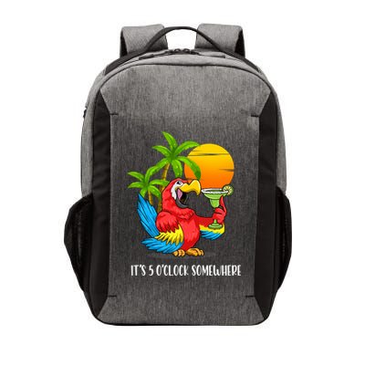 Beach Vacation Drinking Parrot ItS 5 OClock Somewhere Vector Backpack