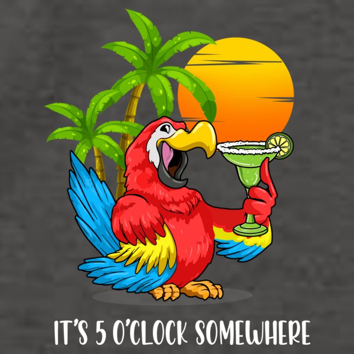 Beach Vacation Drinking Parrot ItS 5 OClock Somewhere Vector Backpack