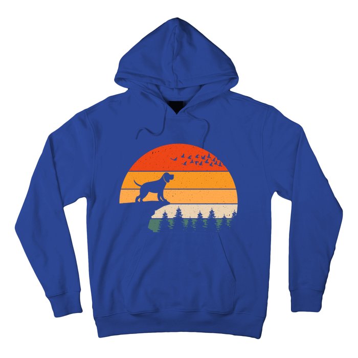 Beagle Vintage Dog Sunset Retro Style Gift Hoodie