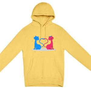 Brand: Valentines Day Clothes Rotic Loving Valentine's Day Cats For Lovers Grea Premium Pullover Hoodie