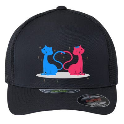 Brand: Valentines Day Clothes Rotic Loving Valentine's Day Cats For Lovers Grea Flexfit Unipanel Trucker Cap