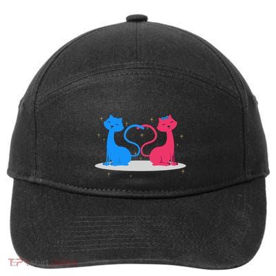Brand: Valentines Day Clothes Rotic Loving Valentine's Day Cats For Lovers Grea 7-Panel Snapback Hat