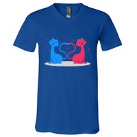 Brand: Valentines Day Clothes Rotic Loving Valentine's Day Cats For Lovers Grea V-Neck T-Shirt