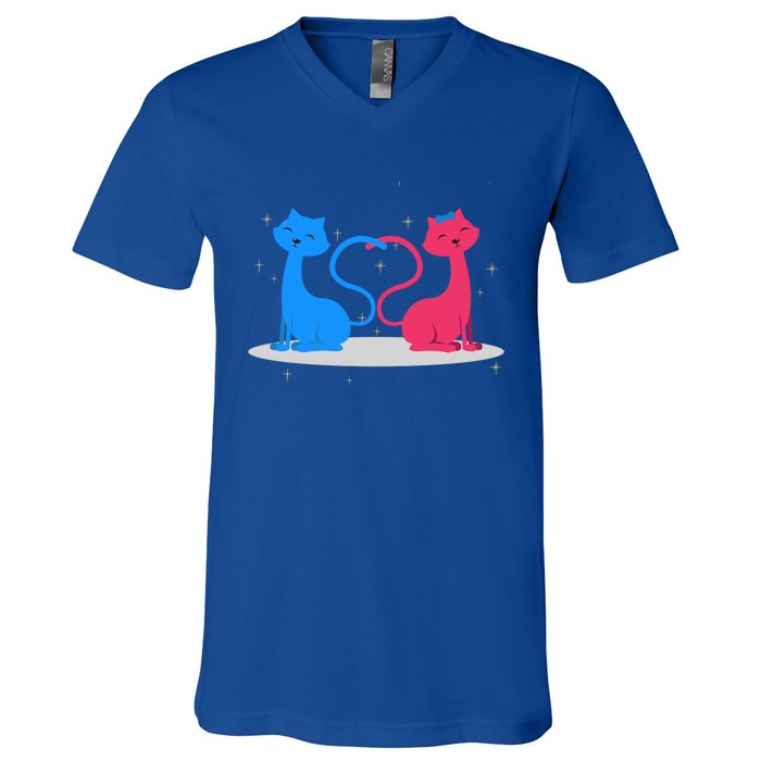 Brand: Valentines Day Clothes Rotic Loving Valentine's Day Cats For Lovers Grea V-Neck T-Shirt