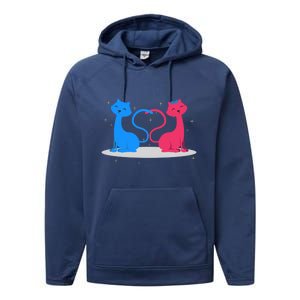 Brand: Valentines Day Clothes Rotic Loving Valentine's Day Cats For Lovers Grea Performance Fleece Hoodie