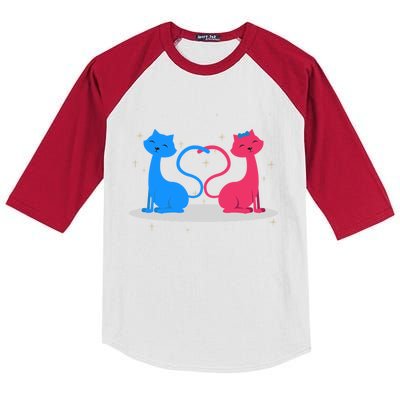 Brand: Valentines Day Clothes Rotic Loving Valentine's Day Cats For Lovers Grea Kids Colorblock Raglan Jersey