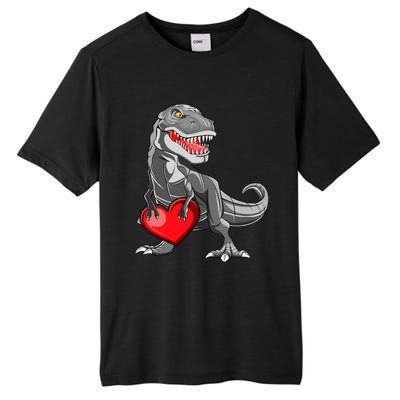 Boy Valentines Day Trex Dinosaur I Steal Hearts Tall Fusion ChromaSoft Performance T-Shirt