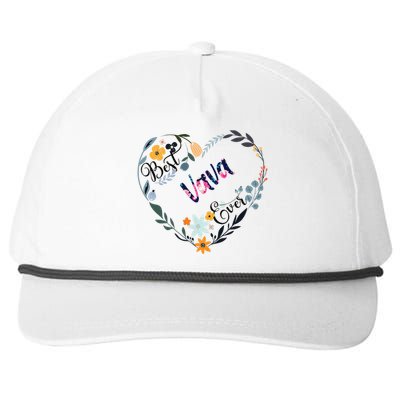 Best Vava Ever Flower Blessed Grandma Mother's Day Gift Snapback Five-Panel Rope Hat