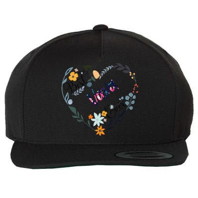 Best Vava Ever Flower Blessed Grandma Mother's Day Gift Wool Snapback Cap