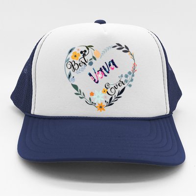 Best Vava Ever Flower Blessed Grandma Mother's Day Gift Trucker Hat