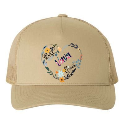 Best Vava Ever Flower Blessed Grandma Mother's Day Gift Yupoong Adult 5-Panel Trucker Hat