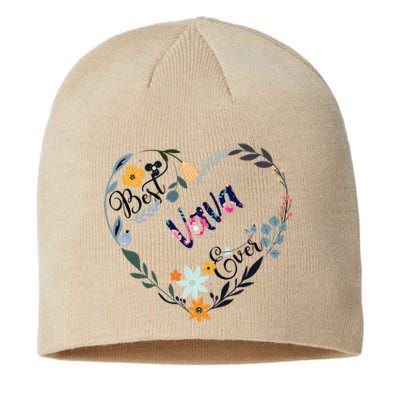 Best Vava Ever Flower Blessed Grandma Mother's Day Gift Sustainable Beanie