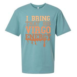 Big Virgo Energy Virgo Drip Melanin Vibes Birthday Sueded Cloud Jersey T-Shirt