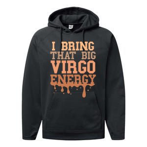 Big Virgo Energy Women Virgo Drip Melanin Vibes Birthday Performance Fleece Hoodie