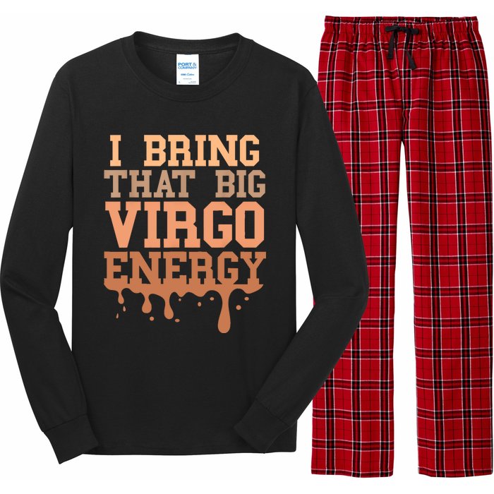 Big Virgo Energy Women Virgo Drip Melanin Vibes Birthday Long Sleeve Pajama Set