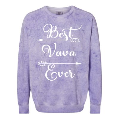 Best Vava Ever Proud Grandmas Birthday Family Christmas Cute Gift Colorblast Crewneck Sweatshirt