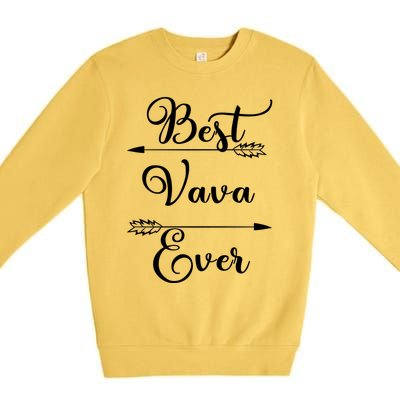 Best Vava Ever Proud Grandmas Birthday Family Christmas Cute Gift Premium Crewneck Sweatshirt