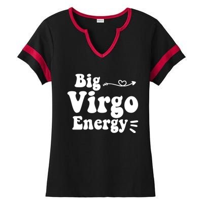 Big Virgo Energy Groovy Zodiac Sign Astrology Horoscope Cool Gift Ladies Halftime Notch Neck Tee